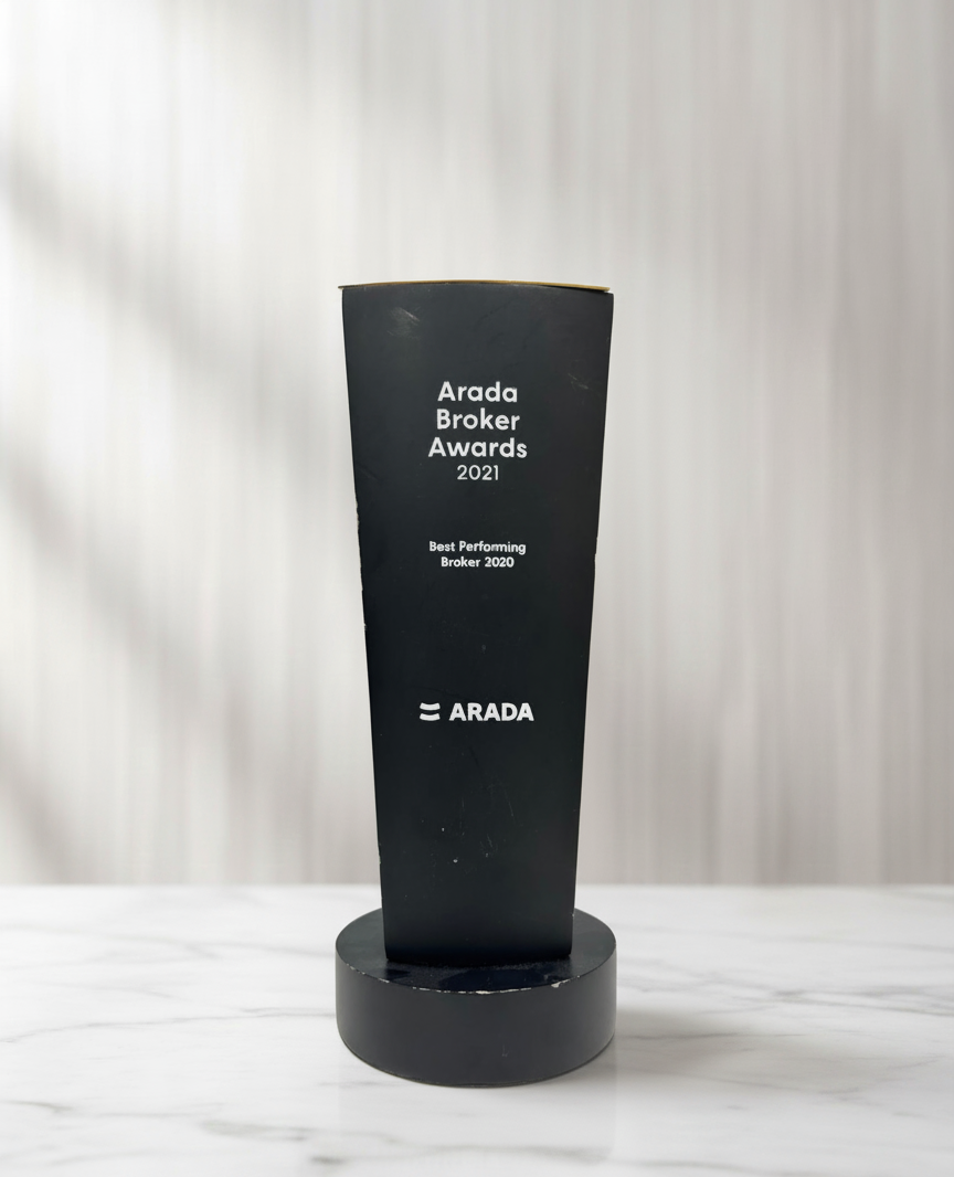 ARADA BROKER AWARD - BEST PERFORMING BROKER - ARADA