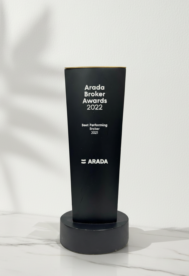 ARADA BROKER AWARD - BEST PERFORMING BROKER - ARADA