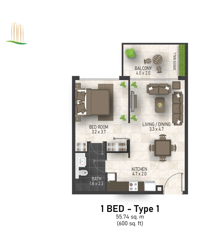 2 Bedroom