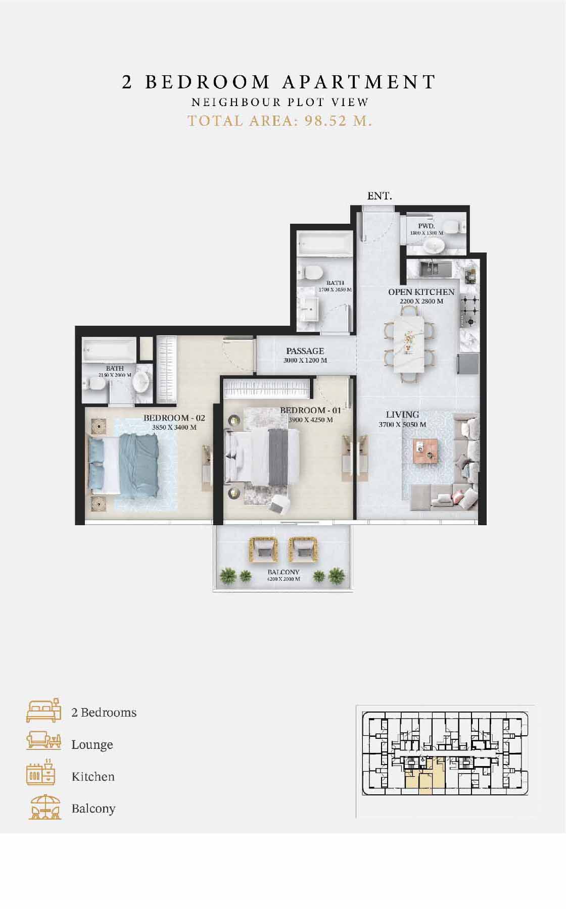 2 Bedroom
